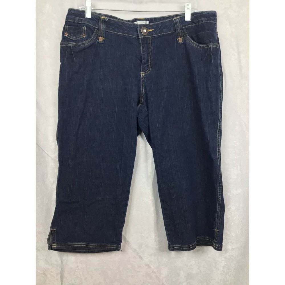 Metro 7 Women's Sz.16 Attention Dark Indigo Jean Capri Pants